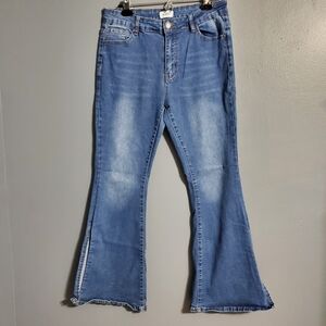 BAMBOO Flare Jeans Split Opening Size 17